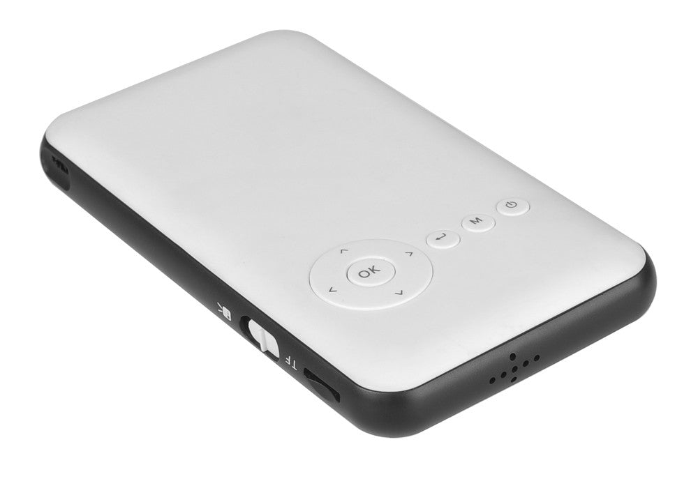 Android 4.4 Mini DLP Projector - 100 Lumen, 2000:1 Contrast Ratio, Quad Core CPU, Wi-Fi, Bluetooth, Kodi