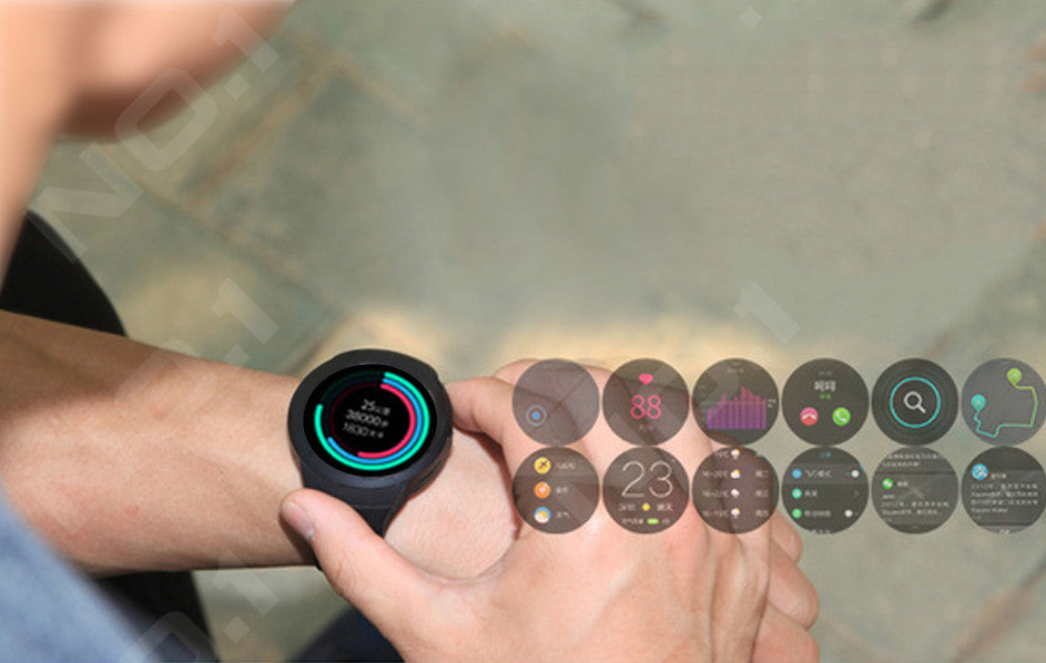 No.1 G3 Smart Watch - Heart Rate Monitor, MTK2502 CPU, Customizable Watch Faces, Android and iOS Apps (Gold)