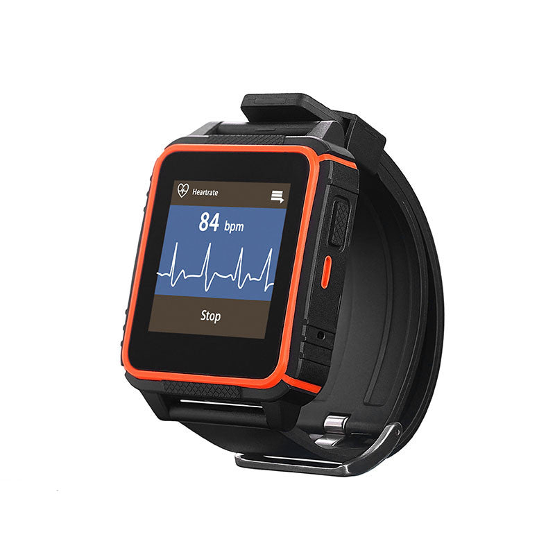 Waterproof Phone Watch 'TrekSmart' - GSM, 1.54 Inch IPS HD Screen, IP68 Android + iOS, Sleep Monitor, Pedometer (Orange)