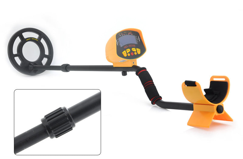 Metal Detector 'Treasure Hunter' - 8.2 Inch Water Resistant Coil. LCD Display, Detects All Metals, Adjustable Stem