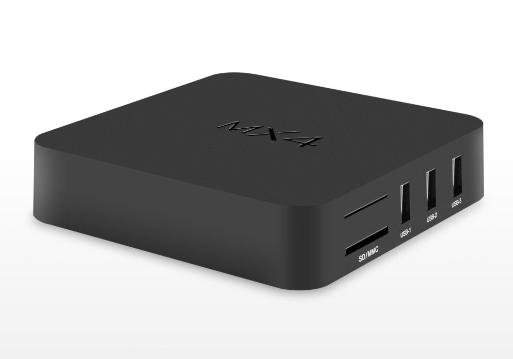 MX4 Quad Core Android TV Box - Wi-Fi, Bluetooth, RK3229, 1GB RAM, 8GB ROM, 4K Support, Kodi 15.2, 4 USB Ports