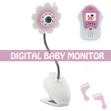 Baby Monitor - Night Vision, AV OUT, Flower Design, Pink