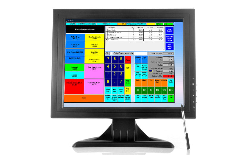 15 Inch Touch Screen LCD Monitor - 1024x768 Resolution, VGA, HDMI, TV IN, For PC/POS