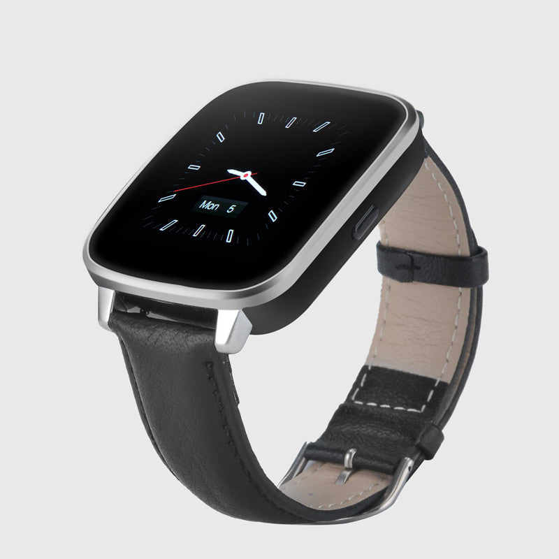 Bluetooth 4.0 Smart Watch - iOS + Android App, Call Answering, Notification, Heart Rate Sensor, Pedometer (Black)