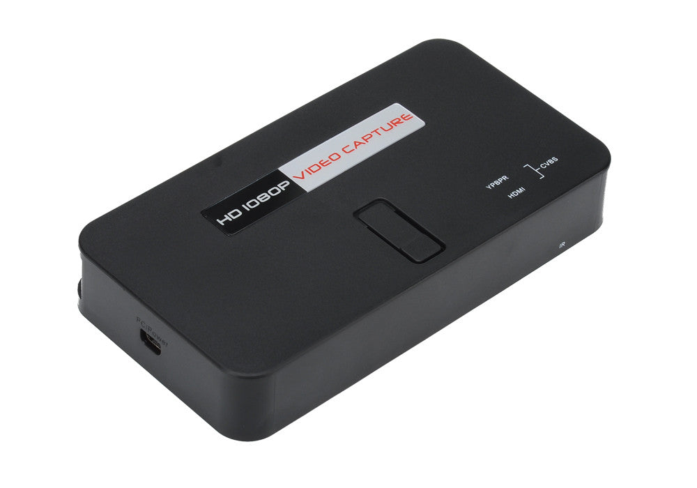 1080P HD Video Capture Device - HDMI, YPBPR, SD Card, One Button Record, USB