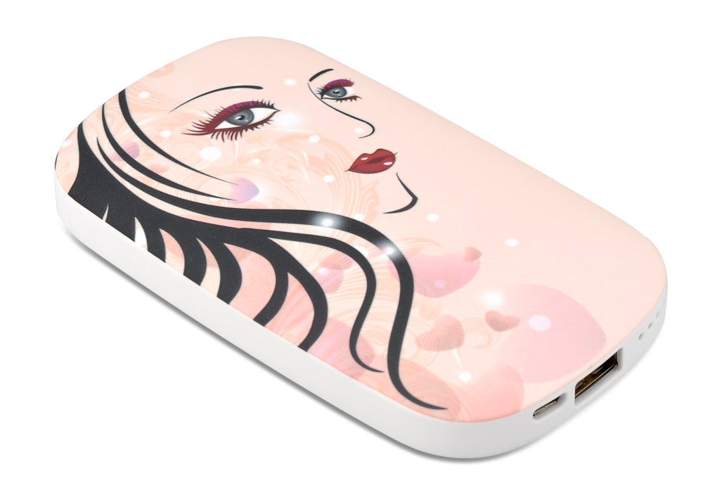 Mirror Portable Power Bank - 6000mAh Battery Capacity, Cycle Life 500 Times, Doubles As A Mirror