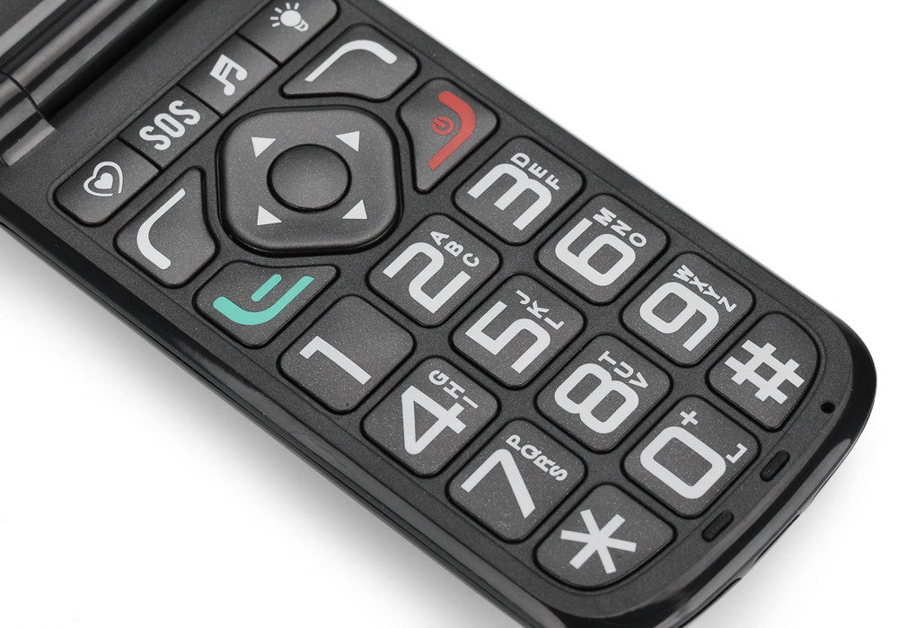 VKWorld Z2 Seniors Mobile Phone - Loud Speaker, Large Keys, Intelligent Speak Function, Dual SIM, Camera, Micro SD Slot (Gold)