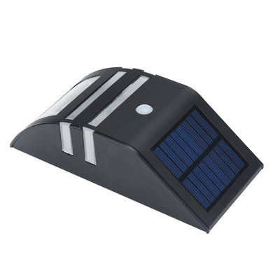 Outdoor Solar Powered LED Security Light - 5.5V Polycrystalline Solar Panel, Motion Detection,  IP44, 50 lumens (Black)