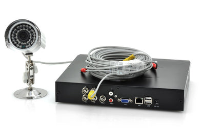 4 Camera + DVR Surveillance System - 4x  1/3 SONY Color CCD 420 TVL Outdoor CCTV Cameras, H.264 Video Compression