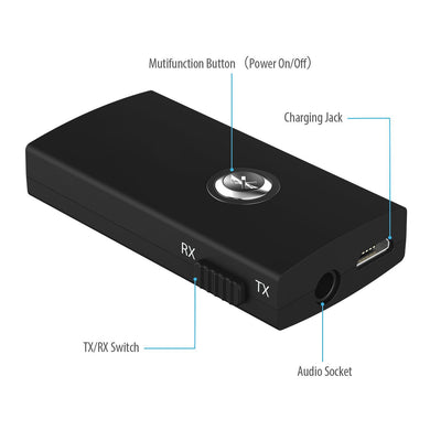 2 in 1 Bluetooth Audio Transmitter + Receiver - Bluetooth 3.0, A2DP, AVRCP, 3.5mm Audio Jack