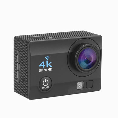 Wi-Fi 4K Waterproof Sports Action Camera - 4K Ultra HD, 16MP,2 Inch LCD Display, HDMI Out, 170 Degree Wide Angle (Black)