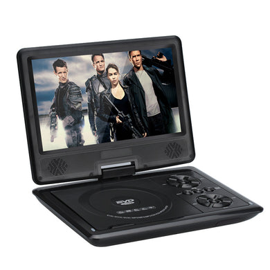 9 Inch Portable Region Free DVD Player - 270 Swivel Screen, Hitachi Lens, 16:9 Aspect, 1280x800 Resolution, SD Card Slot