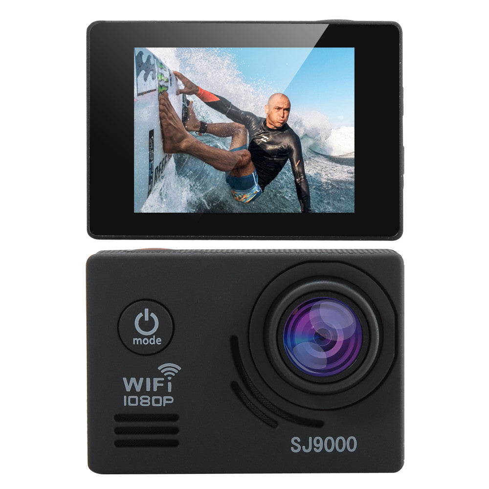 SJ9000 Wi-Fi HD Action Camera - 1080P 30fps, 14MP, 2 Inch LCD Display, 170 Degree Angle, HDMI Out (Black)