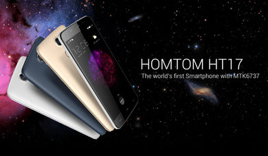 HOMTOM HT17 Android 6.0 Smartphone - 4G, 5.5 Inch HD Screen, MTK6737 Quad Core CPU, Fingerprint Scanner (Blue)