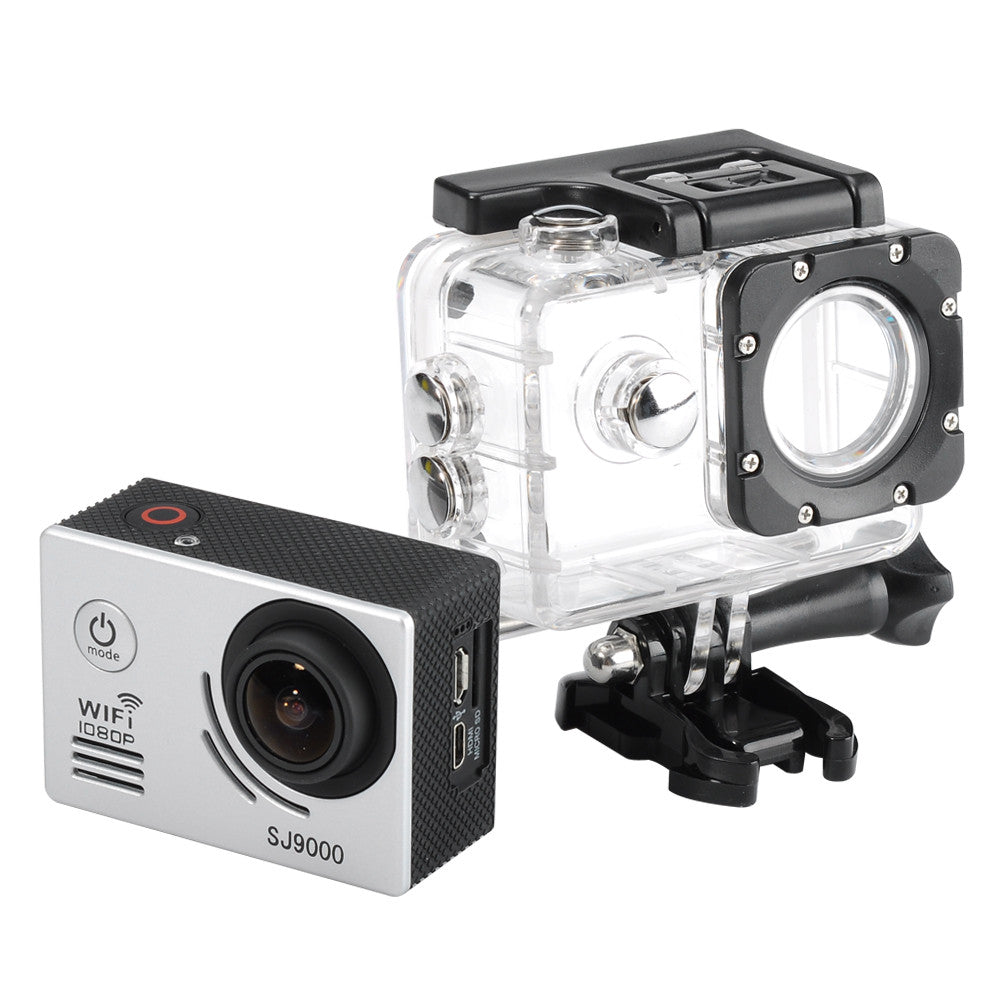 SJ9000 Wi-Fi HD Action Camera - 1080P, 30 fps, 170 Degree Angle, 14MP, 2 Inch LCD Display, HDMI Out (Silver)