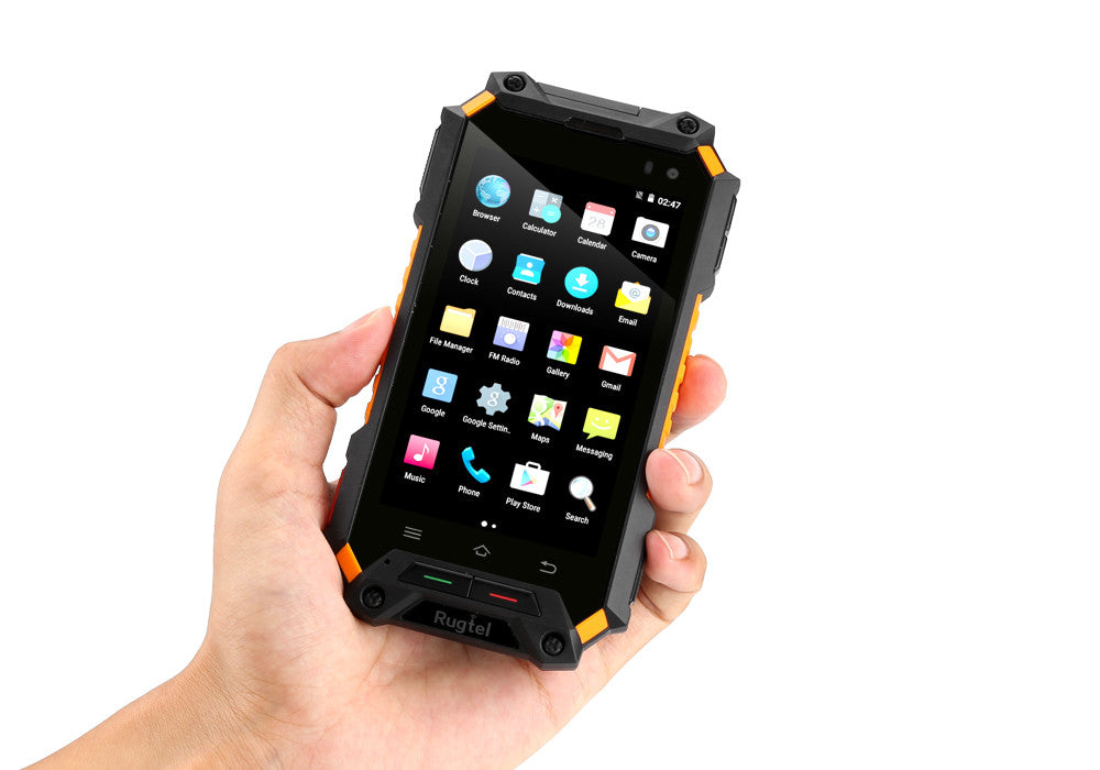 Rugtel X10 Rugged Smartphone - 4.5 Inch IPS Screen, 4G, Android 5.1, IP68, NFC, MTK6735M Quad Core CPU, 2GB RAM + 16GB Memory