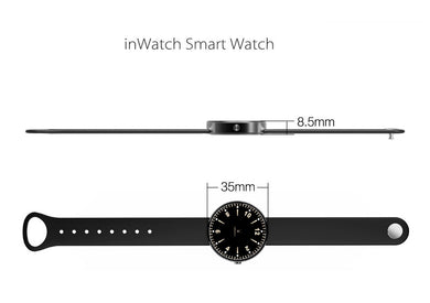 inWatch Smart Watch - Bluetooth 4.0, 12 LED, Pedometer, Sleep Monitor, Support iOS + Android (Black)