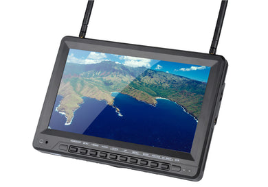 10.1 Inch FPV Monitor for Aerial Photography - 1024x600, 5.8GHz, Dual Receiver, HDMI, Motion Detection, Cycle Recording