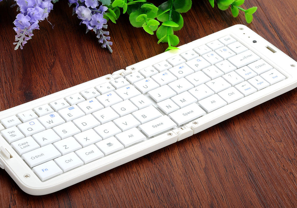 68 Key Folding Keyboard - Bluetooth 3.0, 310mAh Battery, Function Keys, Ergonomic Design,  Long Battery Life