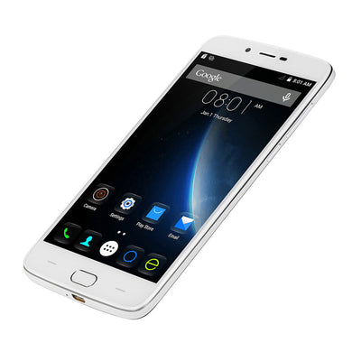 Doogee Y200 Smartphone - Android 5.1, 4G, 5.5 Inch Screen, 2GB RAM, Fingerprint Scanner, Smart Wake, Gesture Sensing (White)