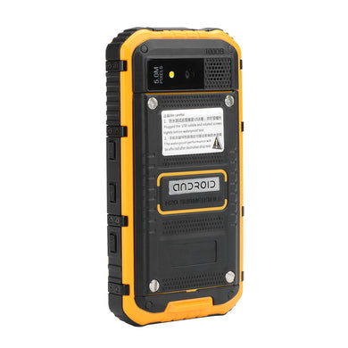 4 Inch Waterproof Rugged Smartphone - Android 4.4, Quad Core CPU, IP67, 1GB RAM + 8GB ROM, Dual SIM (Yellow)