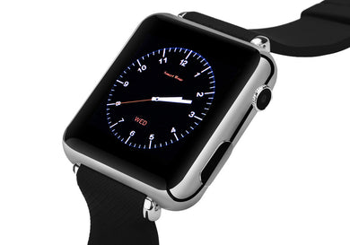 Bluetooth Mobile Phone Smart Watch - Phone book, Call Answer, SMS, GSM SIM Card Slot, 32GB Micro SD Slot (Silver)