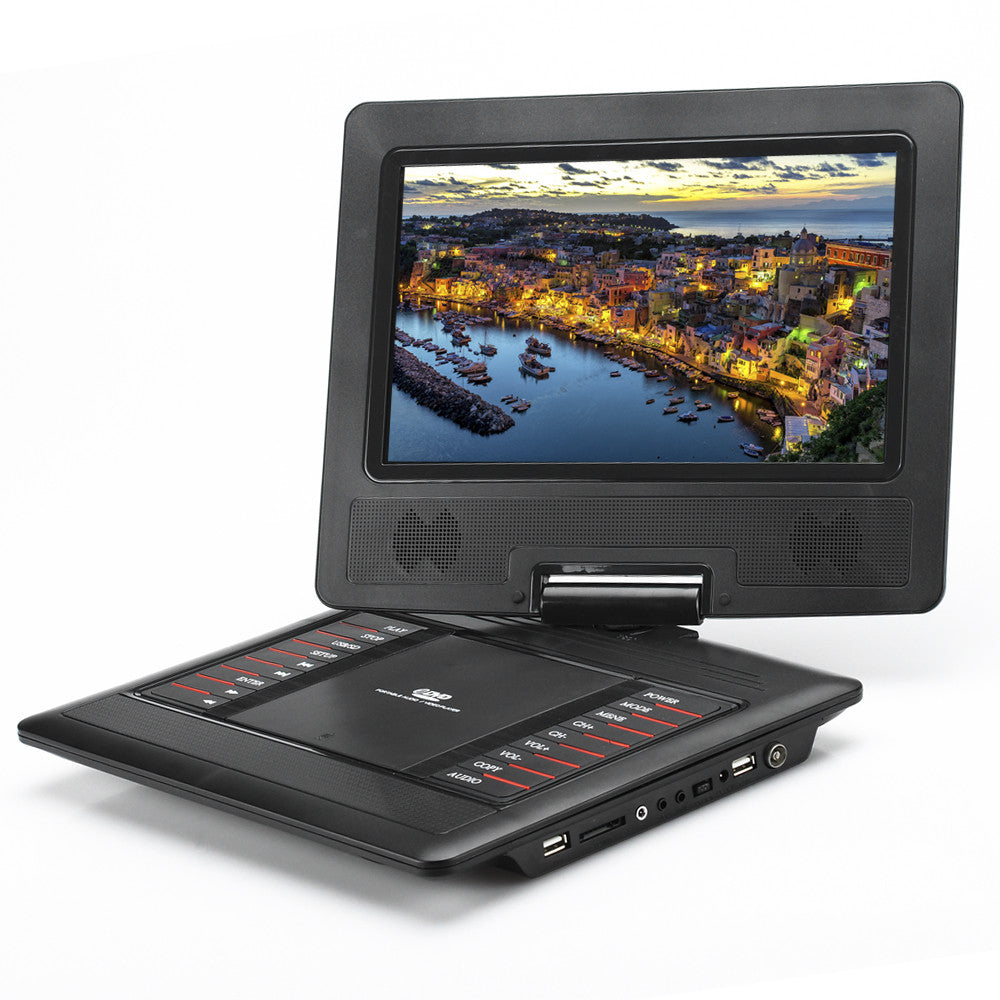 11.5 Inch Portable DVD Player - 270 Degree Swivel Rotation, Gaming, Copy Function, TV, Radio