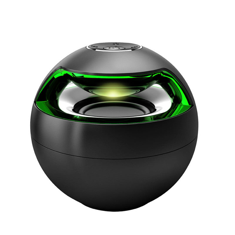 Portable Bluetooth Speaker “Magic Black Ball” - Stereo Sound, LED lights, Bluetooth 2.1 + EDR, 500mAh Battery (Black)