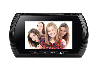 Smart Doorbell Camera - 1/4 Inch CMOS Sensor, 720P, 140 Degree Viewing Angle, Night Vision, Motion Detection, 4.3 Screen (Black)