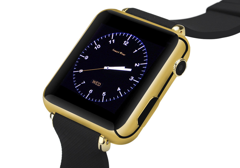 Bluetooth Smartwatch - GSM SIM Card Slot, Call Answer, Phone book, SMS Messaging, 32GB Micro SD Slot (RoseGold)