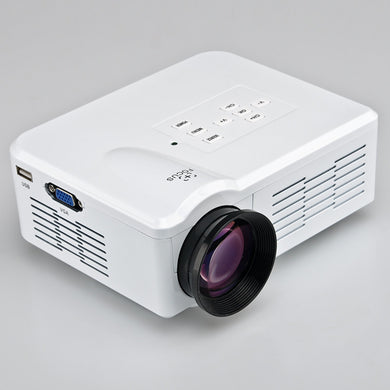 Mini LED Projector - 1080p Support, 3.5 Inch LCD, 80 Lumen, 30 To 100 Inch Image, 500:1 Contrast, HDMI, USB, AV, TV, VGA (white)