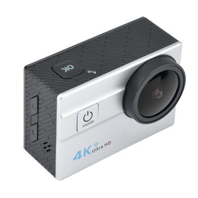 4K Wi-Fi Waterproof Sports Camera - 173 Degree Lens, 16MP  1/4 inch Sony CMOS Sensor, 2 Inch LCD Display, HDMI Out (Silver)