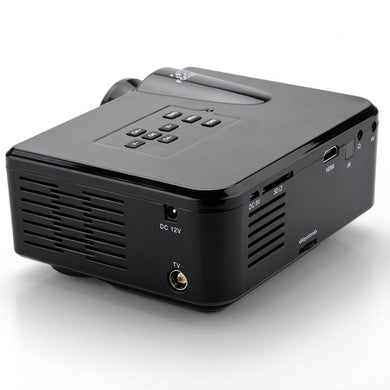 Mini LED Projector - 3.5 Inch LCD, 80 Lumen, 1080P Support, 500:1 Contrast, 30 To 100 Inch Image, HDMI, USB, AV, TV, VGA (Black)