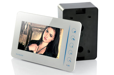 Security Video Door Phone Set - 7 Inch Monitor, Touch Button, 4x Video In