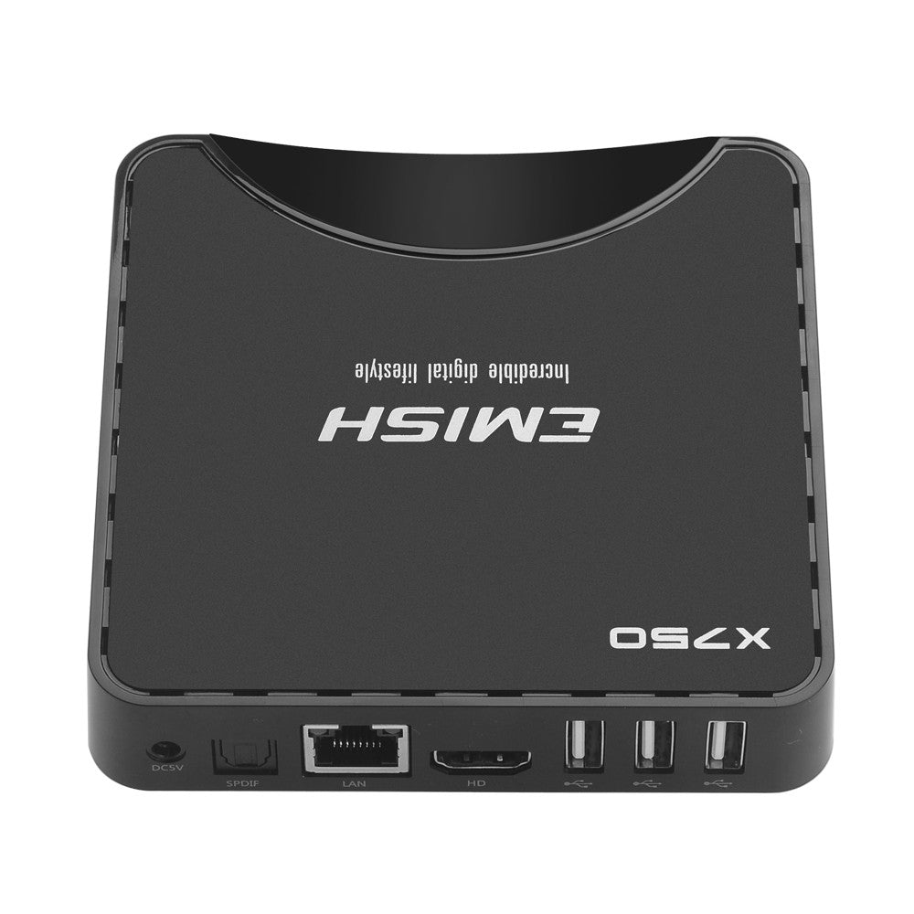 EMISH X750 Android TV Box - 4K, Android 5.1, Amlogic S905 Quad Core CPU, Bluetooth 4.0, Kodi 15.2