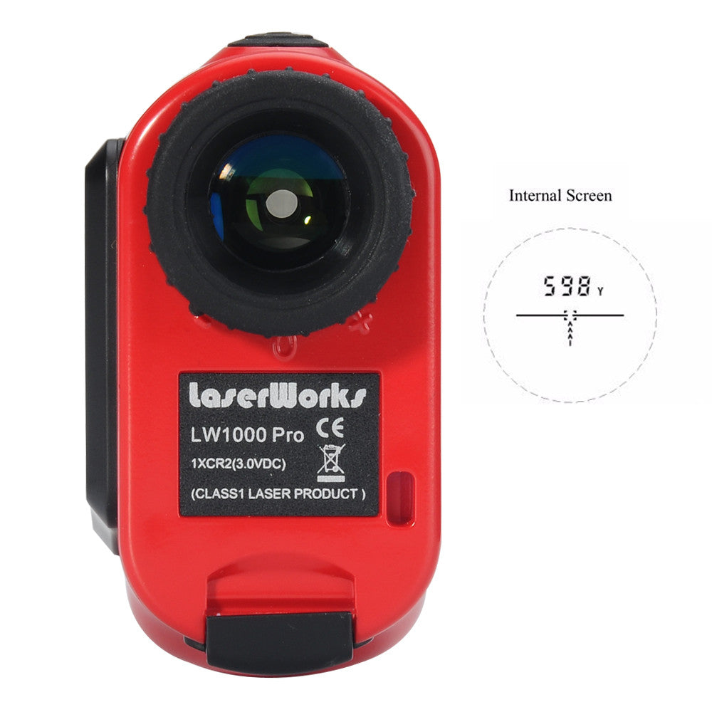 Golf 1000 Pro Laser Range Finder - 1000m Range, 1.8 Inch LCD Screen, Goniometer, Flagpole Lock, Fog Mode, Weatherproof