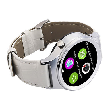 NO.1 S3 GSM Smart Watch Phone - MTK2502, 1.22 Inch Screen, Android and iOS app,  SIM Card Slot, SD Card Support (White)