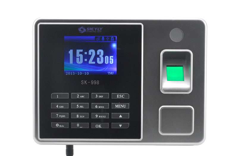 Time Attendance Fingerprint System - 2.8 Inch Color Screen, LAN + USB Ports