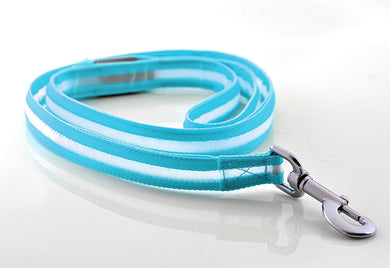 Blue Optical Fiber LED Dog Leash (Water Resistant, Ultra Durable)