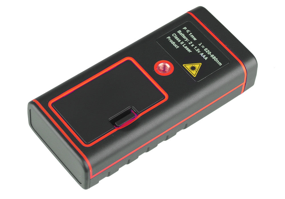 Laser Distance Meter - 0.05 to 50 Meter Range, Built-in Spirit Level + 1/4 Inch Tripod Thread, Carry Case, Wrist Strap