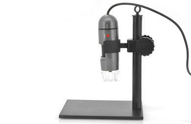 USB Digital Microscope - 600x Zoom, 8 LEDs, Height Adjustable Stand