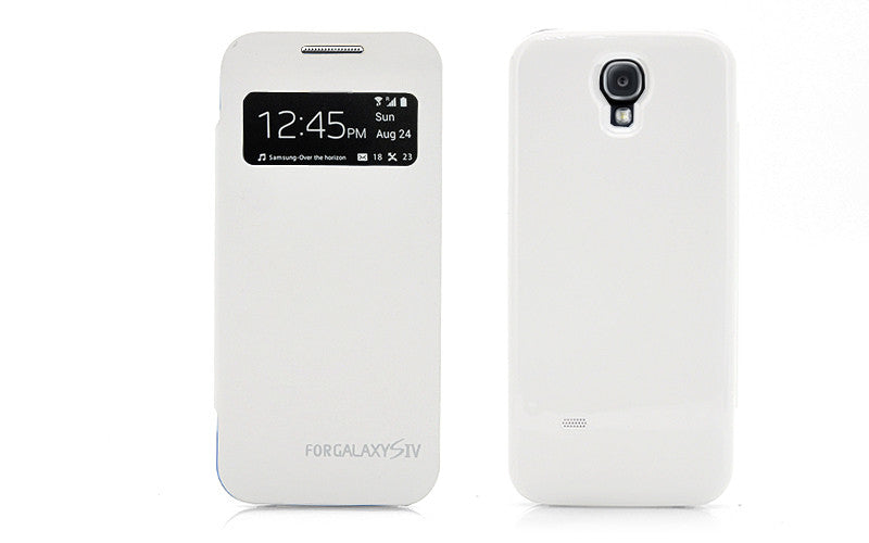 External Battery Case with Flip Cover for Samsung Galaxy S4 - 4200mAh, Notification View Cover