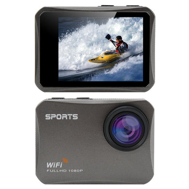 Ultra HD Sport Action Camera - 4K At 25FPS, 130 Degree View, 16MP, 2 Inch Screen, Wi-Fi, Free iOS + Android Apps, Waterproof 60M