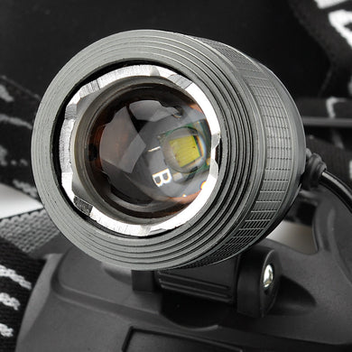 Weatherproof Cree T6 LED HeadLamp - 1200 Lumen, 4 Modes, Adjustable Focused Beam, Strike Bezel, 2X 18650 Batteries