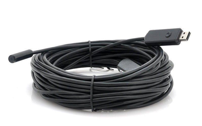 USB Inspection Camera - 15 Meter Cable, 4 LEDs, Waterproof