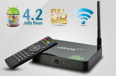 Ugoos UT2 Android TV Box - Quad Core 1.6GHz CPU, DDR3 2GB RAM + 32G Nand Flash, 2.4/5GHz Dual Band Wi-Fi, DLNA, Bluetooth 4.0